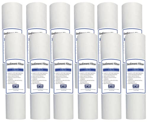 12 Pack of 5 Micron Sediment Filters Compatible for Kenmore 38480 (12 filters)