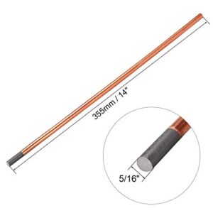 uxcell Copper Coated Gouging Carbon 5/16" x 14", 3pcs Carbon Gouging Rods Copperclad Electrodes