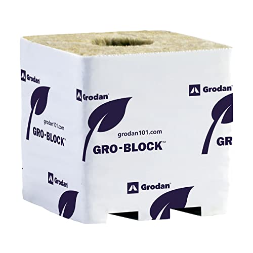 Grodan Rockwool Delta GRO Blocks | 4" Cube - Pack of 6 | + Twin Canaries Chart