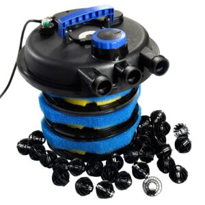 HAPPYGRILL Pond Filter 4000 Gallons Pond Pressure Bio Filter with 13W UV Light Fishpond Pump Filter for Garden Pool