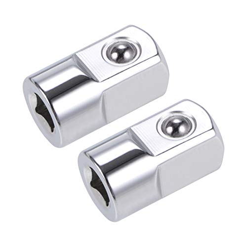 uxcell 2 Pcs 1/4 Inch Drive (F) x 1/2 Inch (M) Socket Adapter, Female to Male