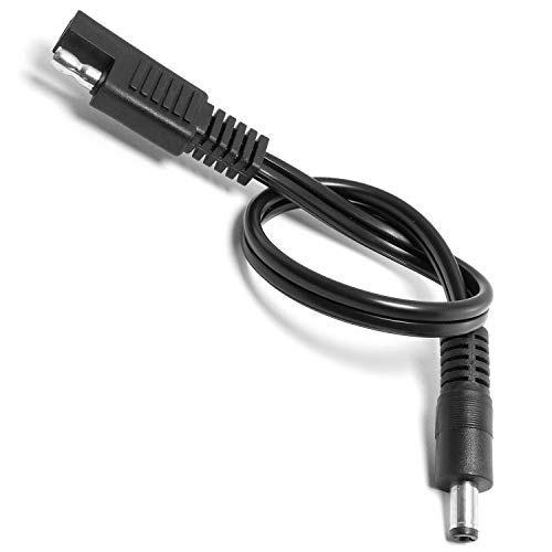 DGZZI SAE Plug to DC Female 5.5x2.1mm Adapter Extension Cable SAE to DC Power Automotive Connector for Solar Panel Charge 20AWG 8 Inch