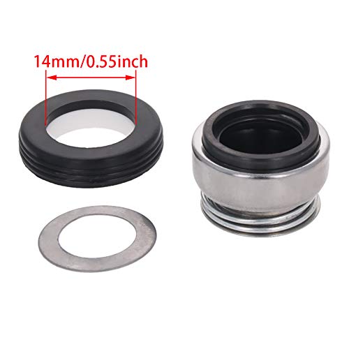 Othmro 2Pcs Internal Diameter 14mm Alloy Plastic Mechanical Shaft Seal Replacement 301-14 Shaft Seal for Pump Shaft Water Pumps Shaft Mechanical Sealing for Swimming Pools Spa Pumps