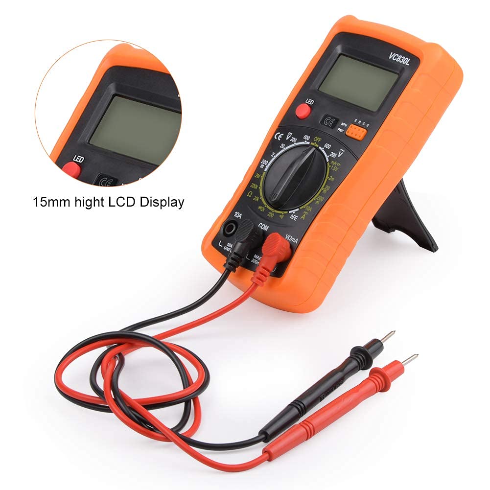 Digital Multimeter Pocket Clamp Multimeters Multi Tester Voltmeter Ammeter Ohmmeter AC/DC Ohm Volt Amp and Diode Voltage Electrical Tester Meter with Backlight LCD,Home Professional Use Automotive,etc