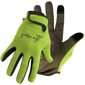 boss men's guardian angel synthetic leather palm, touch screen capable, green, medium, (802m)