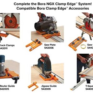 Bora NGX Saw Plate Includes 55" Non-Chip Strip That Elimates Tear Out, Designed for Straight Cuts While Using The NGX Clamp Edge System, 544001