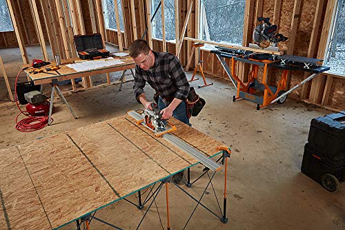 BORA 50” NGX Clamp Edge, Straight Cut Guide for Circular Saws, Easy to Use, Great for Cross-Cutting Plywood Sheets and Routing Dados, 544050