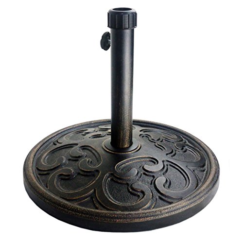 Sunnyglade 18" 22-lbs Outdoor Living Heavy Duty Round Antiqued Patio Umbrella Base