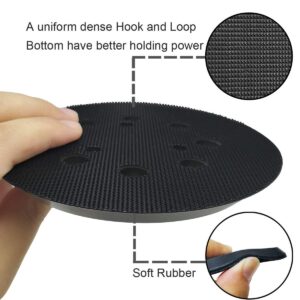 5 Inch 8 Hole Replacement Sander pad for Porter Cable 343, 343k, 390, 390K, 382, 343VSK Orbital Sander- 5" Hook and Loop Sanding pad for Woodworking Metal Automotive Sander