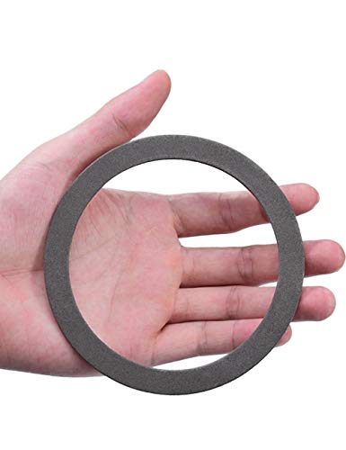 KONE Strainer Gasket Seal Ring, 2 Pack Rubber Gray Washer Fits for 3-1/2 Inch Kitchen Sink Drain No Need Plumber Putty…
