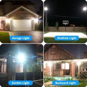 GLW 2 Pack 150W Led Flood Lights Outdoor Bright 13000LM Outside Lamp IP66 Waterproof 6500K Flood Light Led Flood Light Outdoor Floodlights Fixtures Lighting for Yard Backyard House