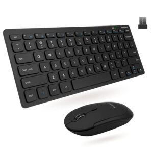macally small wireless keyboard and mouse combo for pc - an essential work duo - 2.4g - 78 compact key cordless mouse and keyboard combo with mini body and quiet click