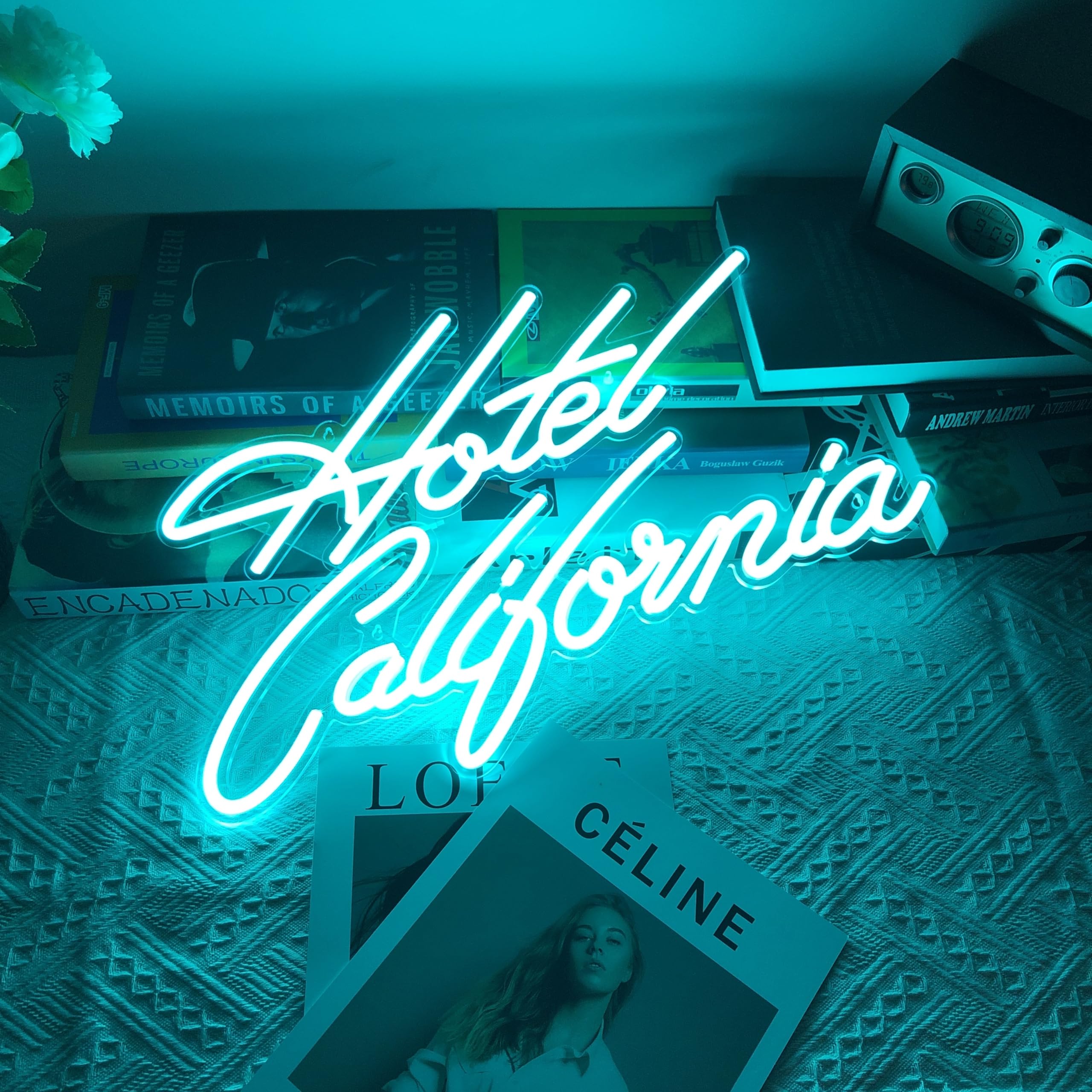 AOOS CUSTOM Hotel California Neon Signs for Wall Decor, Neon Lights for Bedroom Decor, Home Decor, Aesthetic Room Decor, Wedding Decor, Party Lights, Bathroom Decor, Kitchen Décor