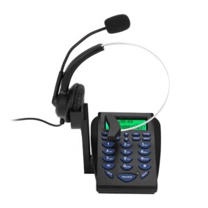 traffic headset, multi-function business office answering the phone headset to eliminate noise, smart calls. caller id feature, suitable for the attendant to answer the call.