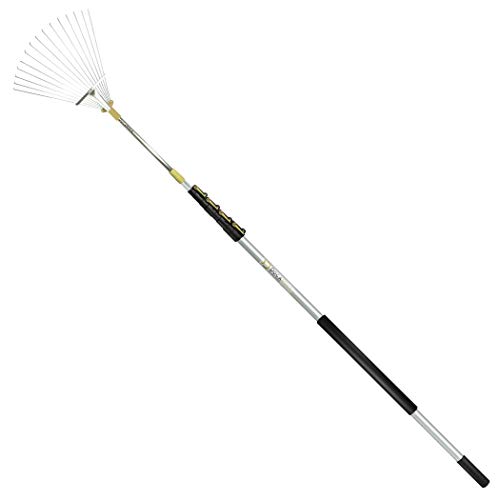 DOCAZOO - DocaPole Roof and Yard Rake Extension Pole - Adjustable, Telescopic, Clean Leaves, Sticks and Debris - 7 to 30 Foot