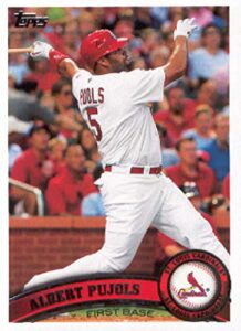 2011 topps #100a albert pujols st. louis cardinals mlb baseball card nm-mt