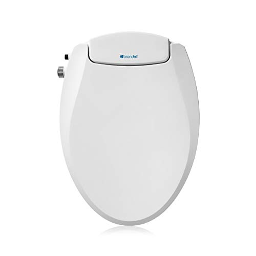 Brondell Bidet Toilet Seat Non-Electric Swash Ecoseat, Fits Elongated Toilets, White - Dual Nozzle System, Ambient Water Temperature - Bidet with Easy Installation