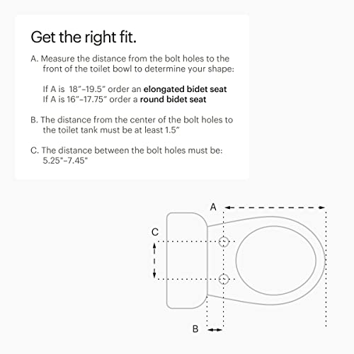 Brondell Bidet Toilet Seat Non-Electric Swash Ecoseat, Fits Elongated Toilets, White - Dual Nozzle System, Ambient Water Temperature - Bidet with Easy Installation