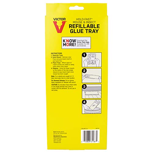 Victor M775 Hold-Fast Refillable Mouse Glue Trap, White