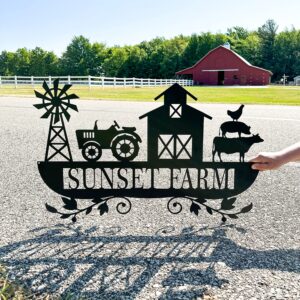 personalized farm metal sign farm sign personalized farmhouse sign custom farm decor custom farmhouse decor metal farm sign farm house decor