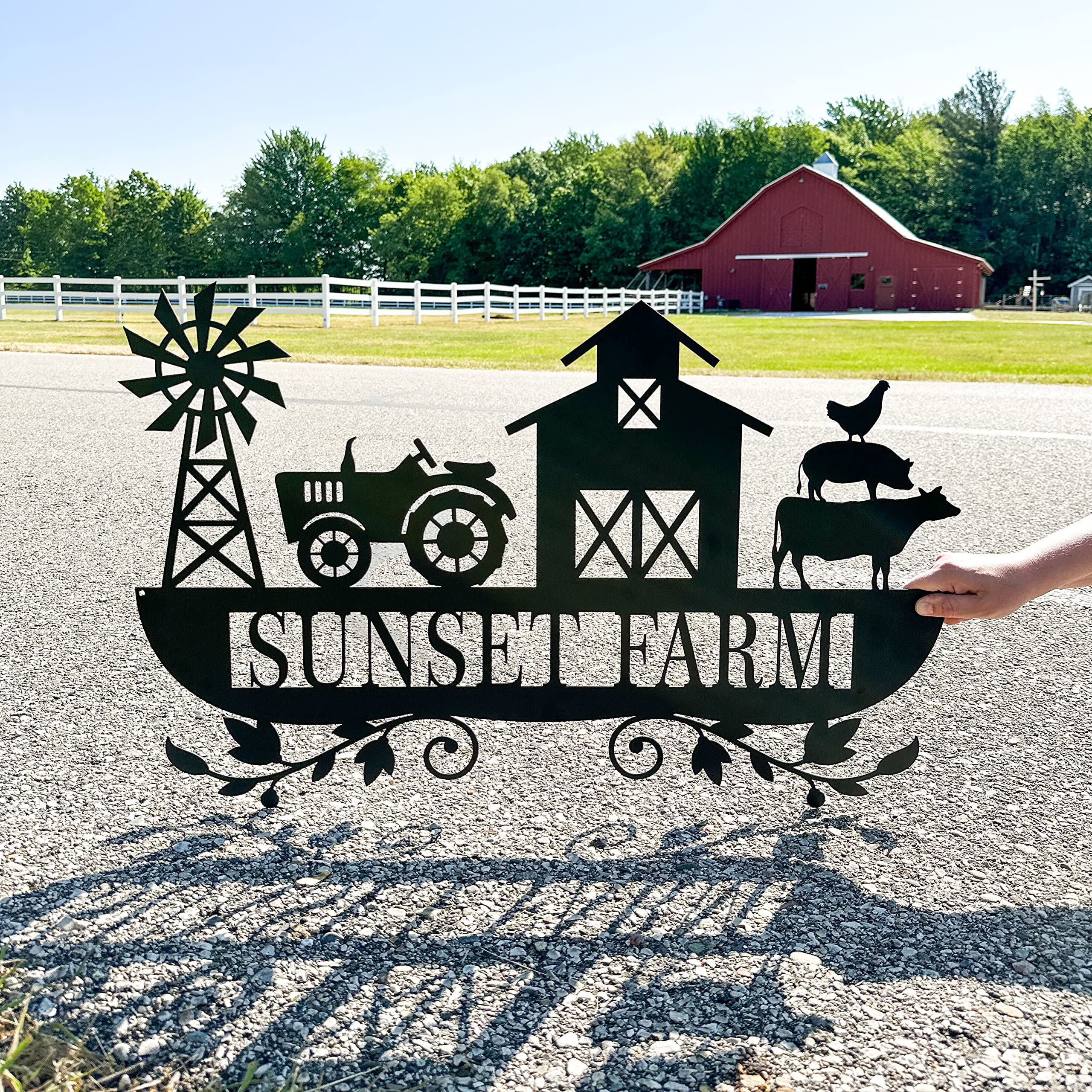 Personalized Farm Metal Sign Farm Sign Personalized Farmhouse Sign Custom Farm Decor Custom Farmhouse Decor Metal Farm Sign Farm House Decor