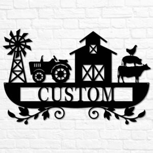 Personalized Farm Metal Sign Farm Sign Personalized Farmhouse Sign Custom Farm Decor Custom Farmhouse Decor Metal Farm Sign Farm House Decor