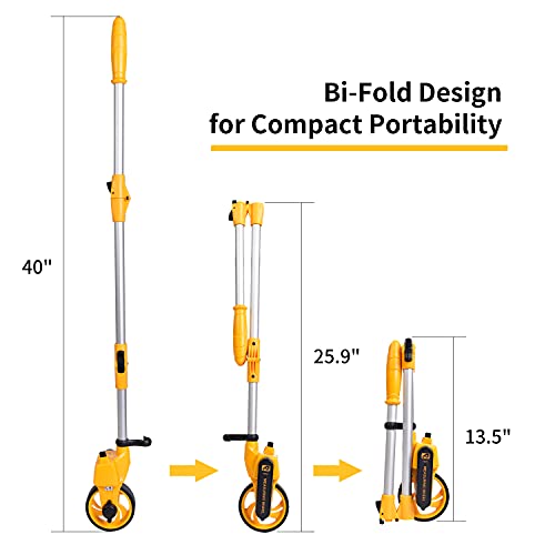 Aain® 4-Inch Measuring Wheel, Measuring Wheel For Outdoor Distance Measurment, Made In Taiwan