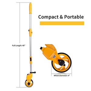 Aain® 4-Inch Measuring Wheel, Measuring Wheel For Outdoor Distance Measurment, Made In Taiwan