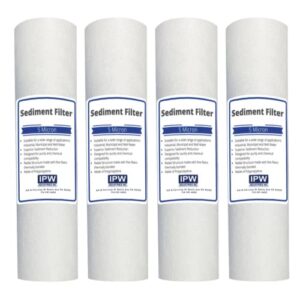 compatible for american plumber w5p whole house sediment filter cartridge (4-pack) by ipw industries inc.