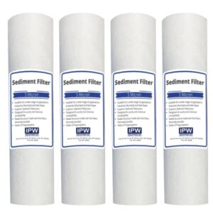 Compatible for American Plumber W5P Whole House Sediment Filter Cartridge (4-Pack) by IPW Industries Inc.