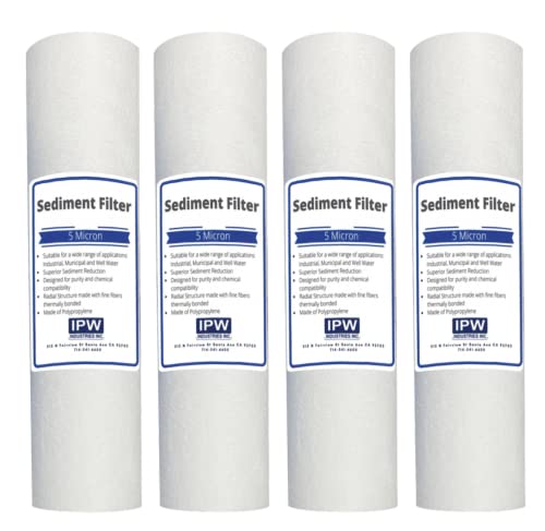 Compatible for American Plumber W5P Whole House Sediment Filter Cartridge (4-Pack) by IPW Industries Inc.