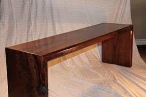 walnut waterfall bench