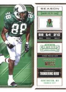 2018 panini contenders draft picks season ticket #81 randy moss marshall thundering herd ncaa collegiate football card