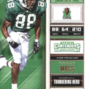 2018 Panini Contenders Draft Picks Season Ticket #81 Randy Moss Marshall Thundering Herd NCAA Collegiate Football Card