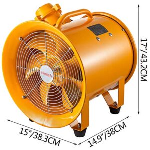 Mophorn Explosion Proof Fan 12 Inch(300mm) Utility Blower 550W 110V 60HZ Speed 3450 RPM for Extraction and Ventilation in Potentially Explosive Environments