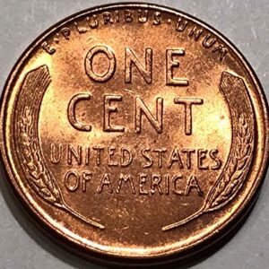 1955 Lincoln Wheat Cent Red Penny Nearly Choice Brilliant Uncirculated