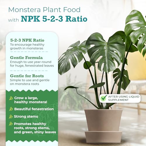 Houseplant Resource Center Monstera Plant Food - Liquid Fertilizer (NPK 5-2-3) for Indoor Plants, Strong Roots - Ideal for Monstera, Pothos, Snake Plant - Indoor Potted Plants - 8oz