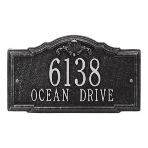 Whitehall™ Personalized Cast Metal Address plaque -THE GATEWOOD Plaque. Made in the USA. BEWARE OF IMPORT IMITATIONS. Display your address and street name.