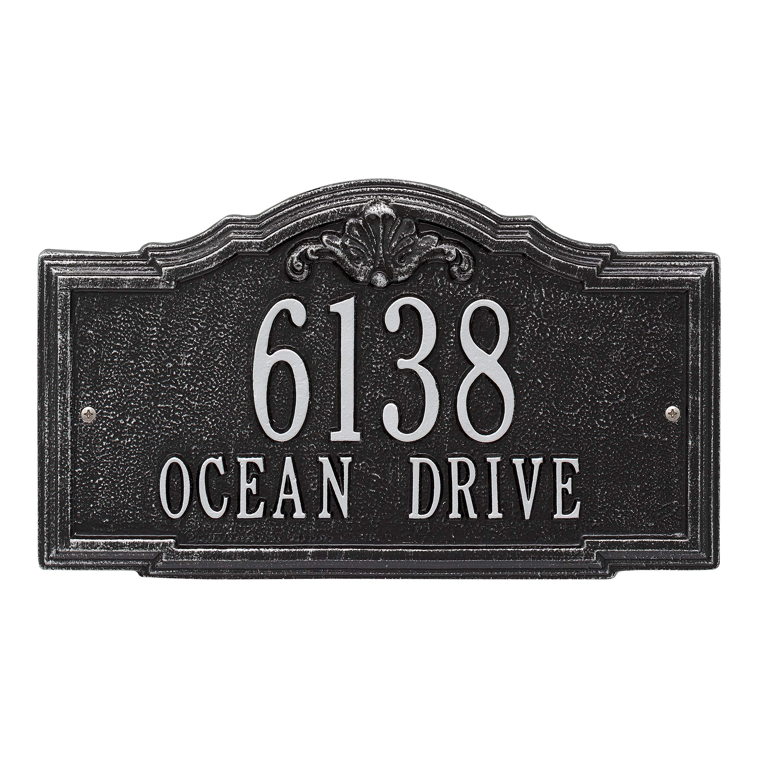 Whitehall™ Personalized Cast Metal Address plaque -THE GATEWOOD Plaque. Made in the USA. BEWARE OF IMPORT IMITATIONS. Display your address and street name.