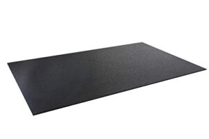 rubber king fitness mat - 3' x 6' x 5mm - a premium durable low odor exercise mat indoor/outdoor - black
