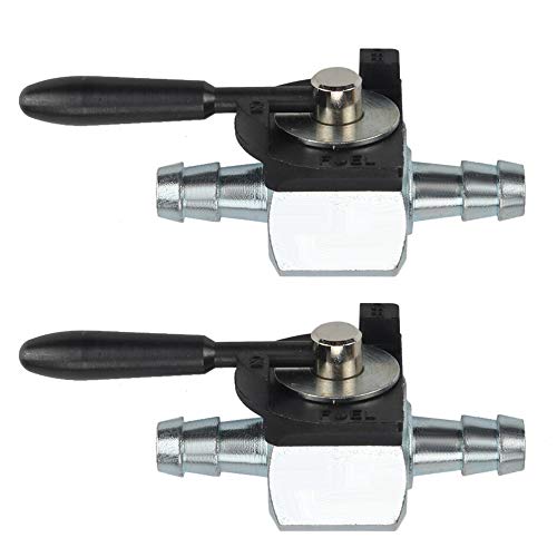 Milttor 2 Packs 1/4" Fuel Shut Off Valve Fit 180 Degree Oregon 07-403 Heavy Duty Inline Cut Petcock Gas Diesel Petrol Scag 48568