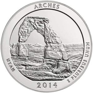 2014 p,d,s bu arches utah national park np quarter choice uncirculated us mint 3 coin set