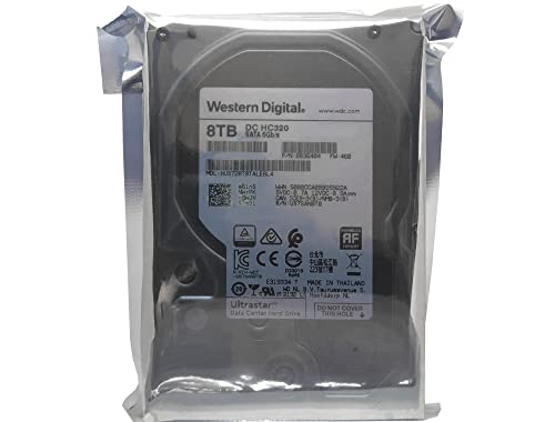 Western Digital 8TB Ultrastar DC HC320 SATA HDD - 7200 RPM Class, SATA 6 Gb/s, 256MB Cache, 3.5" - HUS728T8TALE6L4 (Renewed)