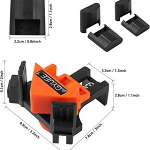 90 Degree Angle Clamps, Woodworking Corner Clip, Right Angle Clip Fixer, Set of 4 Clamp Tool with Adjustable Hand Tools (orange+black)