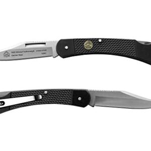 SGB Puma Whitetail Featherweight Black G10 Folding Pocket Knife with Pocket Clip