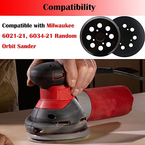 5" Universal Replacement Sander Pad for Ryobi RS290, RS240, RS280, Milwaukee 6021-21, 6034-21, Craftsman 315112170, 315116940 ROS Sander - 5 Inch 8 Hole Hook and Loop Sanding Pad