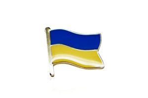 international, ukraine flag - original artwork, expertly designed pin - .75"
