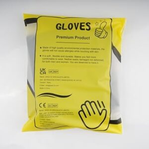 Haiou Long Rubber Gloves Elbow Length Chemical Resistant Gloves with Cotton Lining Waterproof Gloves, 25 inches, Large