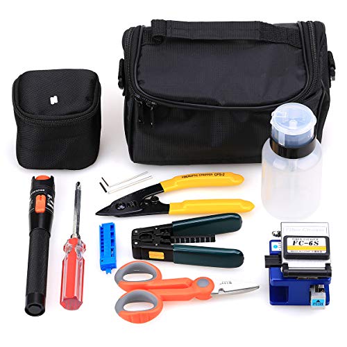 16 in 1 Fc-6s Fiber Optic Tool Kit With VFL 10km visual fault locator Fiber Optical Cables Stripper PP bottles Ftth Tools Bag Set