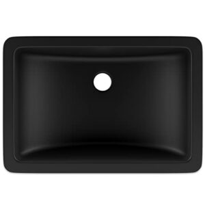 lexicon quartz composite rectangle vanity sink - black